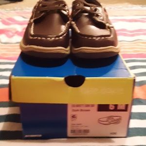 Dark Brown Okie dokie dress loafers 6M boys